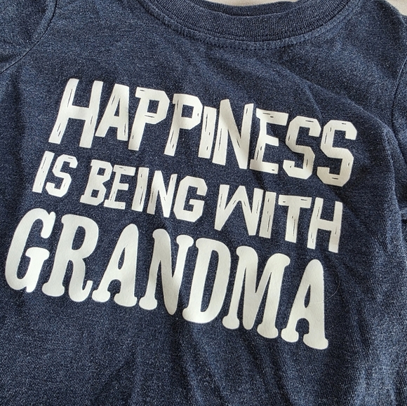 🔥5 FOR $25🔥Okie Dokie "Happiness Is Being With Grandma" Tshirt 9M - Picture 2 of 4